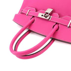 Hermes Candy Birkin 30 Epsom Rose Tyrian Ruby Hand Bag Silver — view 6