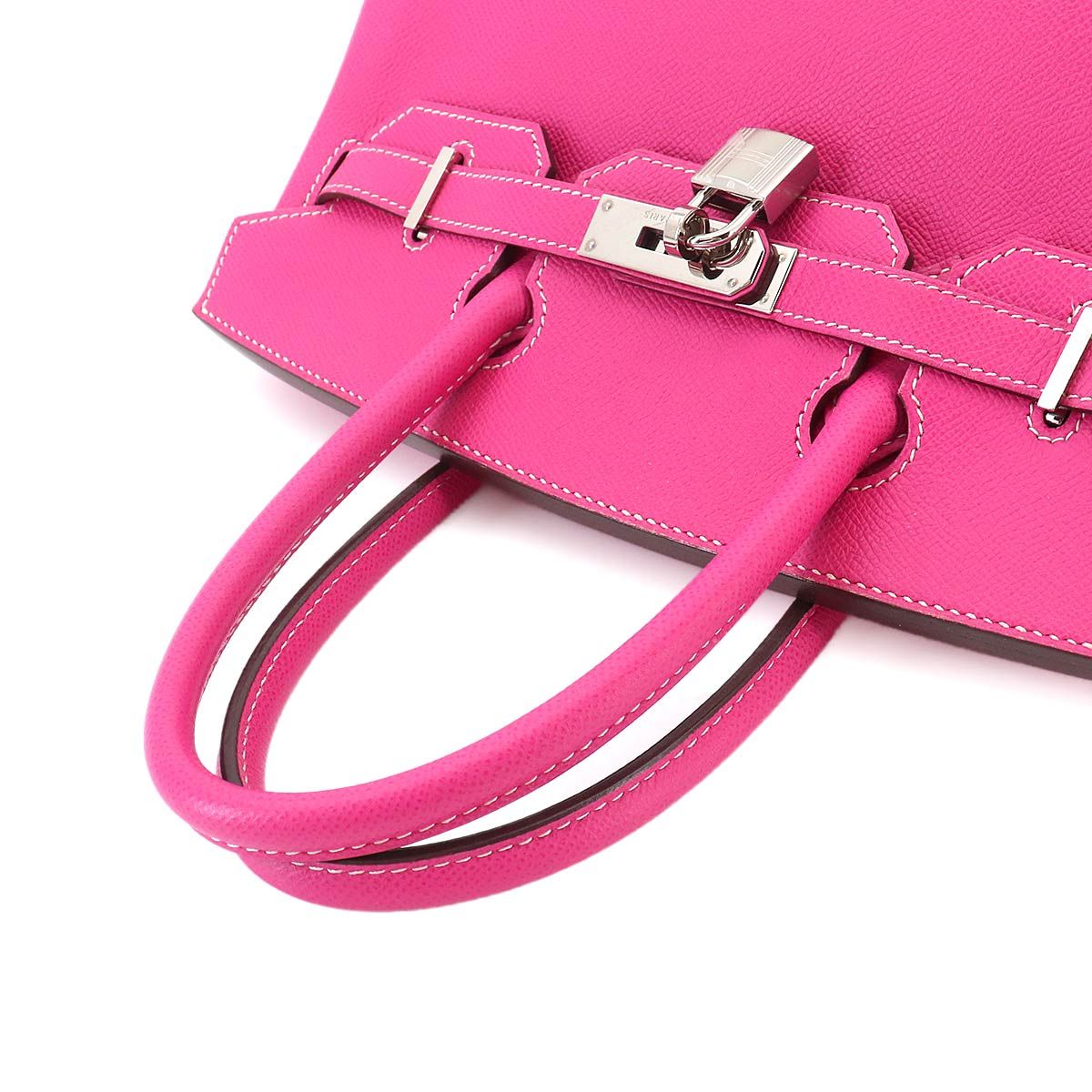 Hermes Candy Birkin 30 Epsom Rose Tyrian Ruby Hand Bag Silver — view 6