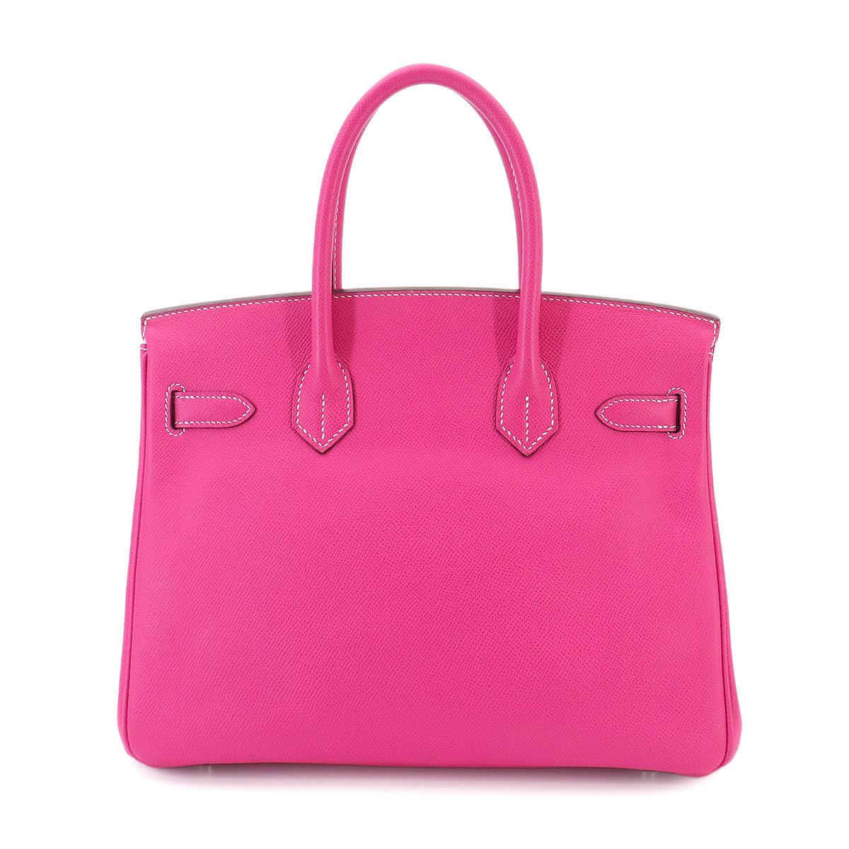 Hermes Candy Birkin 30 Epsom Rose Tyrian Ruby Hand Bag Silver — view 3