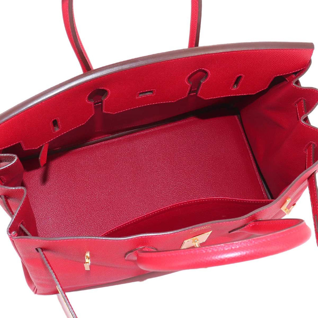 Hermes Birkin 35 Epsom Rouge Casac Hand Bag Gold — view 7