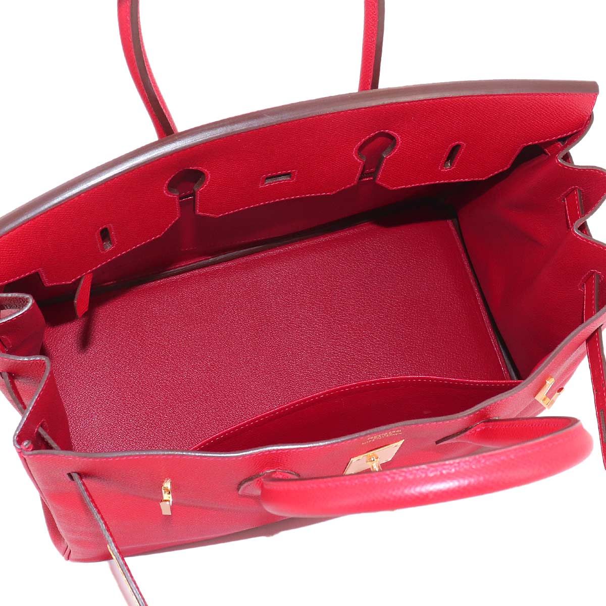 Hermes Birkin 35 Epsom Rouge Casac Hand Bag Gold — view 7