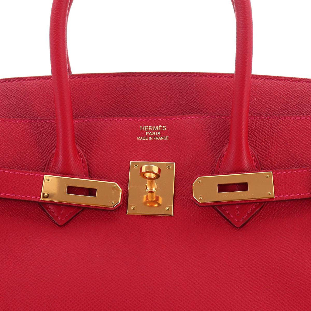 Hermes Birkin 35 Epsom Rouge Casac Hand Bag Gold — view 8