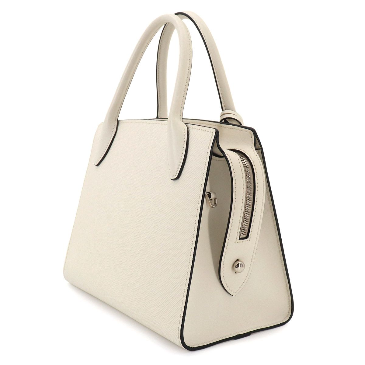 Prada Saffiano 2-Way Leather White Shoulder — view 3