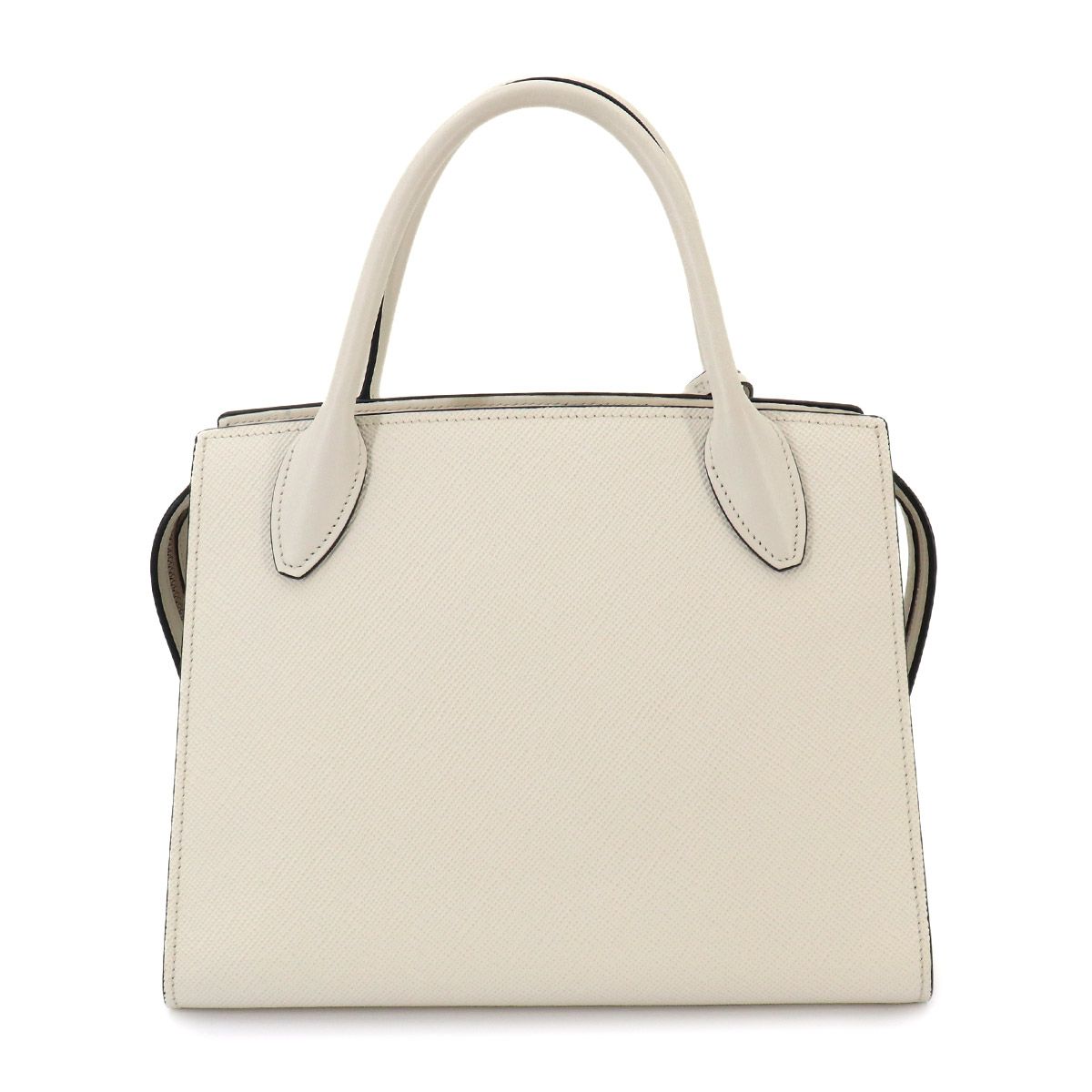 Prada Saffiano 2-Way Leather White Shoulder — view 2
