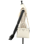Prada Saffiano 2-Way Leather White Shoulder — view 9