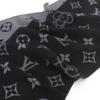 Louis Vuitton Scarf Monogram Vivienne Wool Black Gray Winter — view 2