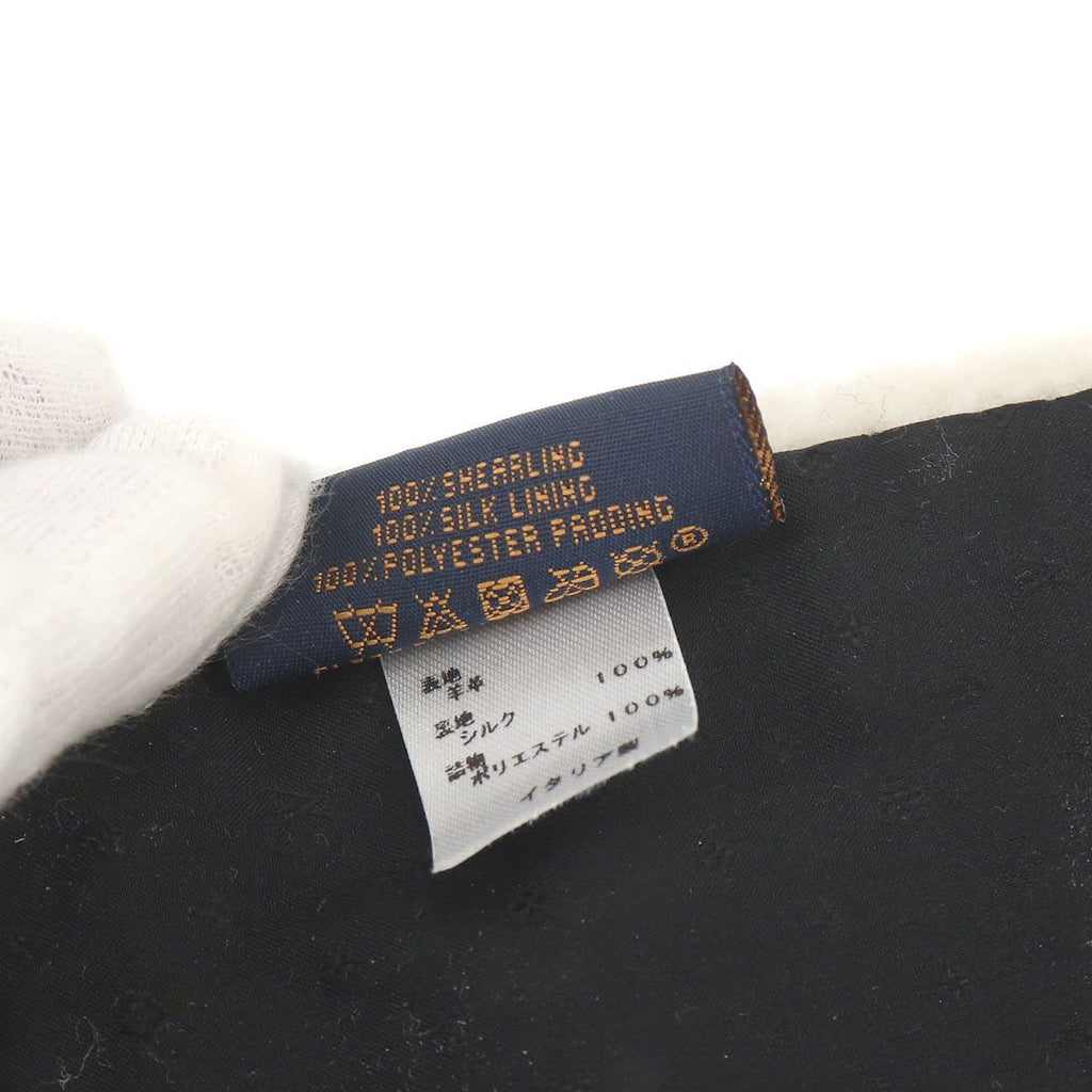 Louis Vuitton Echarpe Shearling Scarf White Black Winter — view 5
