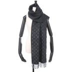 Louis Vuitton Scarf Monogram Gradient Wool Cashmere Noir Winter — view 4