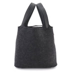 Hermes Picotin Lock MM Hand Bag Felt Swift Graphite Black — view 4