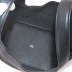 Hermes Picotin Lock MM Hand Bag Felt Swift Graphite Black — view 7