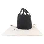 Hermes Picotin Lock MM Hand Bag Felt Swift Graphite Black — view 2