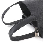 Hermes Picotin Lock MM Hand Bag Felt Swift Graphite Black — view 6