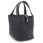 Hermes Picotin Lock MM Hand Bag Felt Swift Graphite Black — view 3