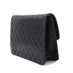 Chanel Quilted Chain Shoulder Bag Lambskin Black Gold Vintage — view 4