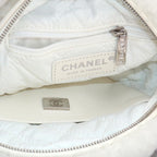 Chanel Chain Shoulder Bag Shearling Leather White — view 8