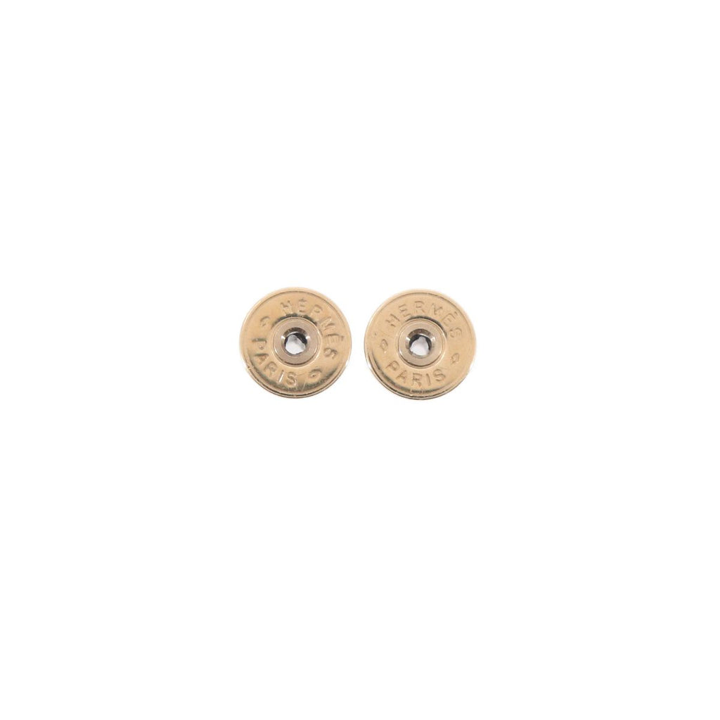 Hermes Sur Mer PM Earrings Buffalo Horn Gold Brown — view 4