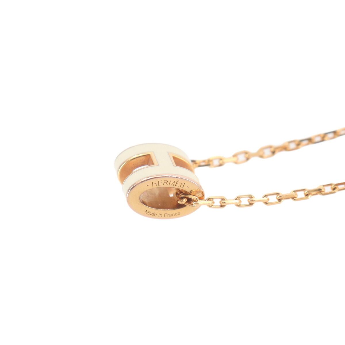 Hermes Mini Pop Necklace White Gold — view 5