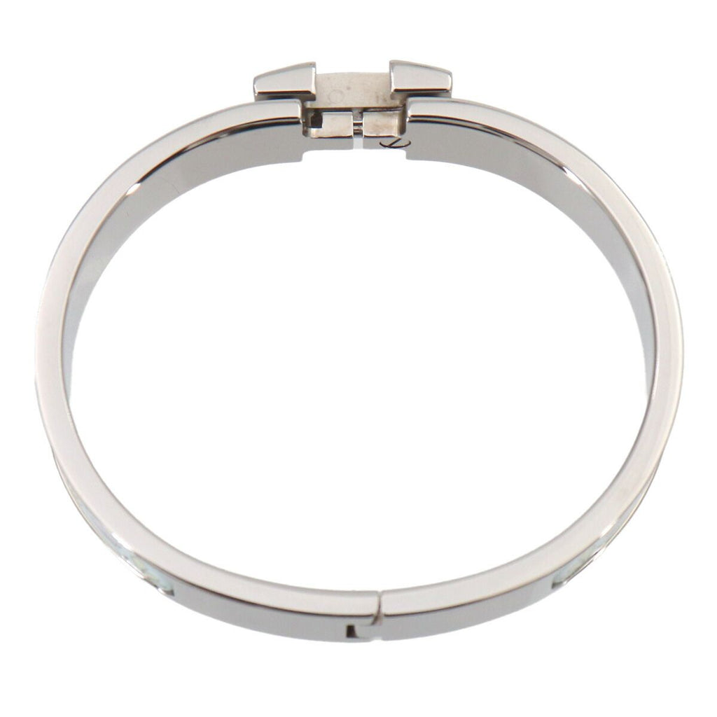 Hermes Clic PM Leopard Bangle Multicolor Silver Bracelet — view 4