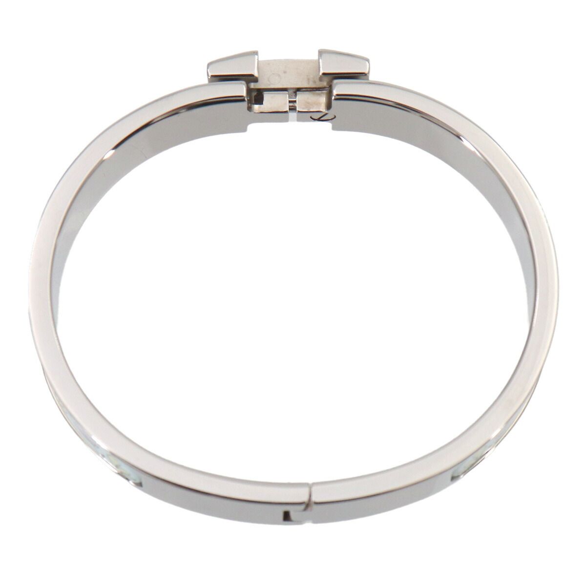 Hermes Clic PM Leopard Bangle Multicolor Silver Bracelet — view 4