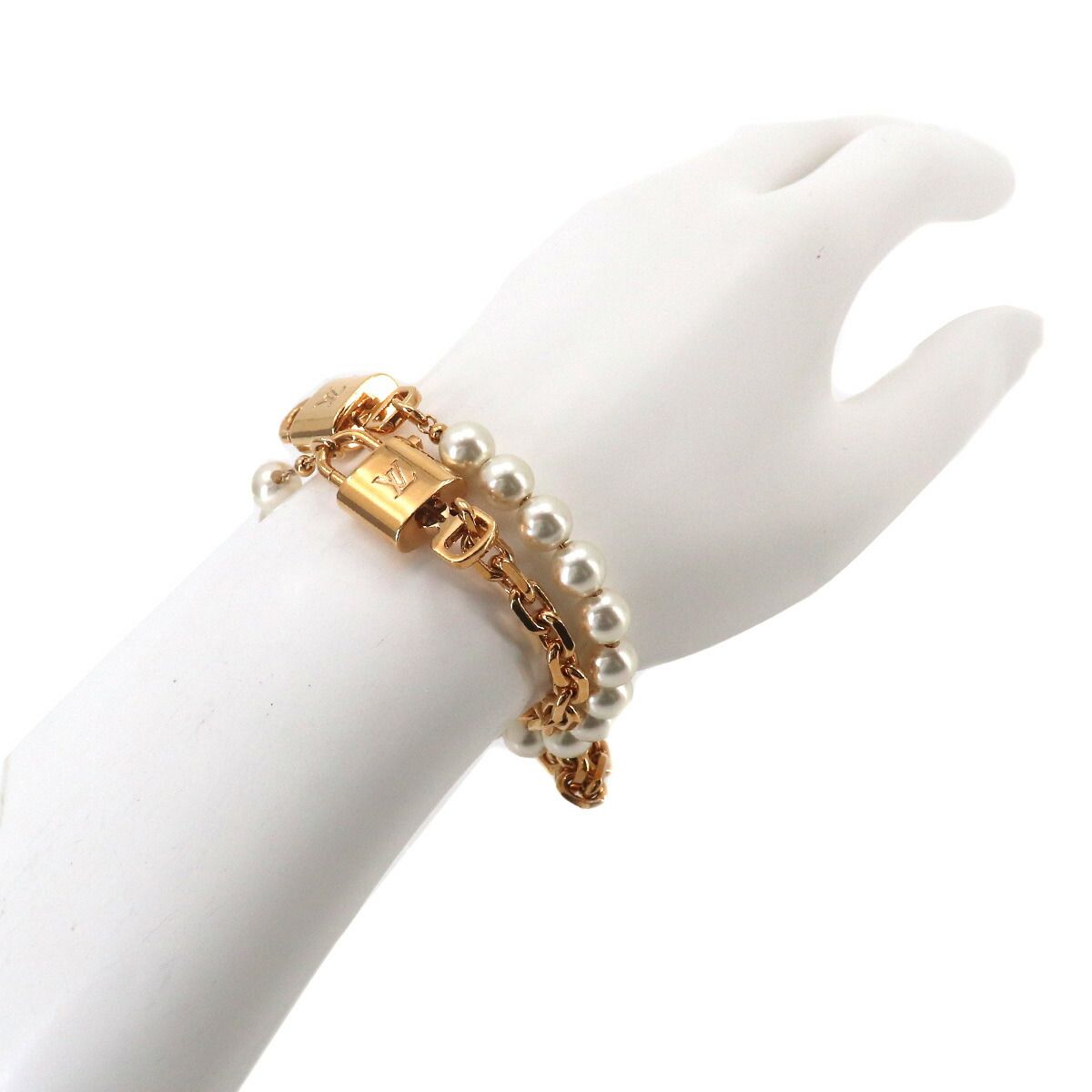 Louis Vuitton Necklace Pearl Lock 2-Way Bracelet Gold Pearlock — view 4