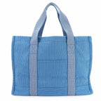 Hermes Caval Tote Cotton Canvas Blue Horse Cheval — view 3