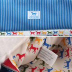 Hermes Caval Tote Cotton Canvas Blue Horse Cheval — view 8