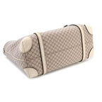 Celine Macadam Tote Canvas Leather Beige White Gold — view 4