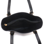 Celine Macadam Tote Black Brown Leather Gold Vintage — view 6