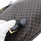 Celine Macadam Tote Black Brown Leather Gold Vintage — view 8