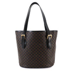 Celine Macadam Tote Black Brown Leather Gold Vintage — view 2