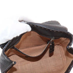 Fendi Selleria Mini Linda Hand Bag Leather Dark Brown Silver — view 7