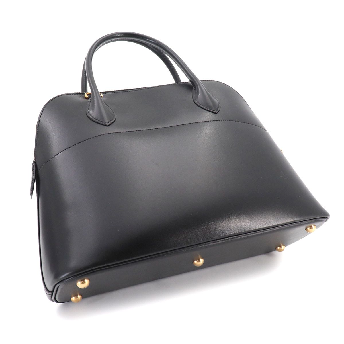 Hermes Bolide 31 2-Way Bag Box Calf Black Vintage — view 9