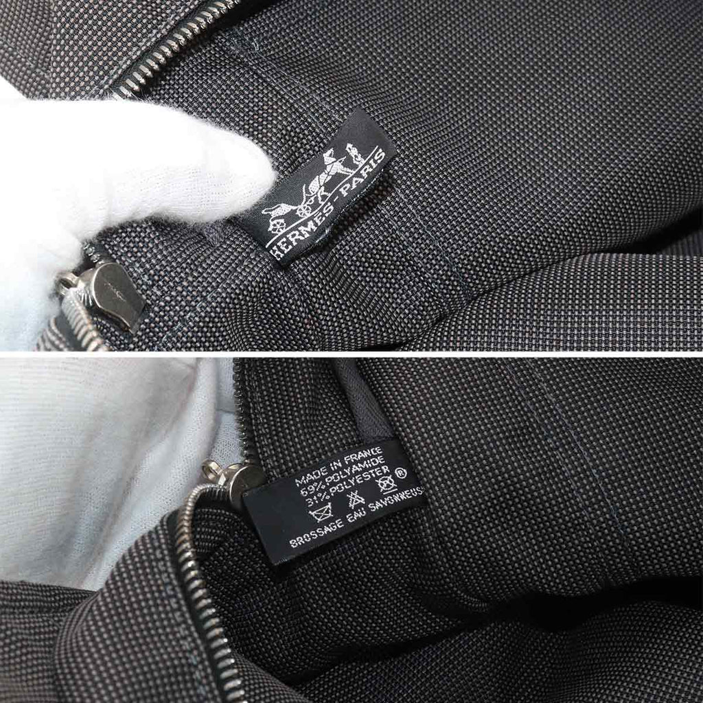 Hermes Her Line MM Tote Canvas Gray Silver Herline MM — view 8