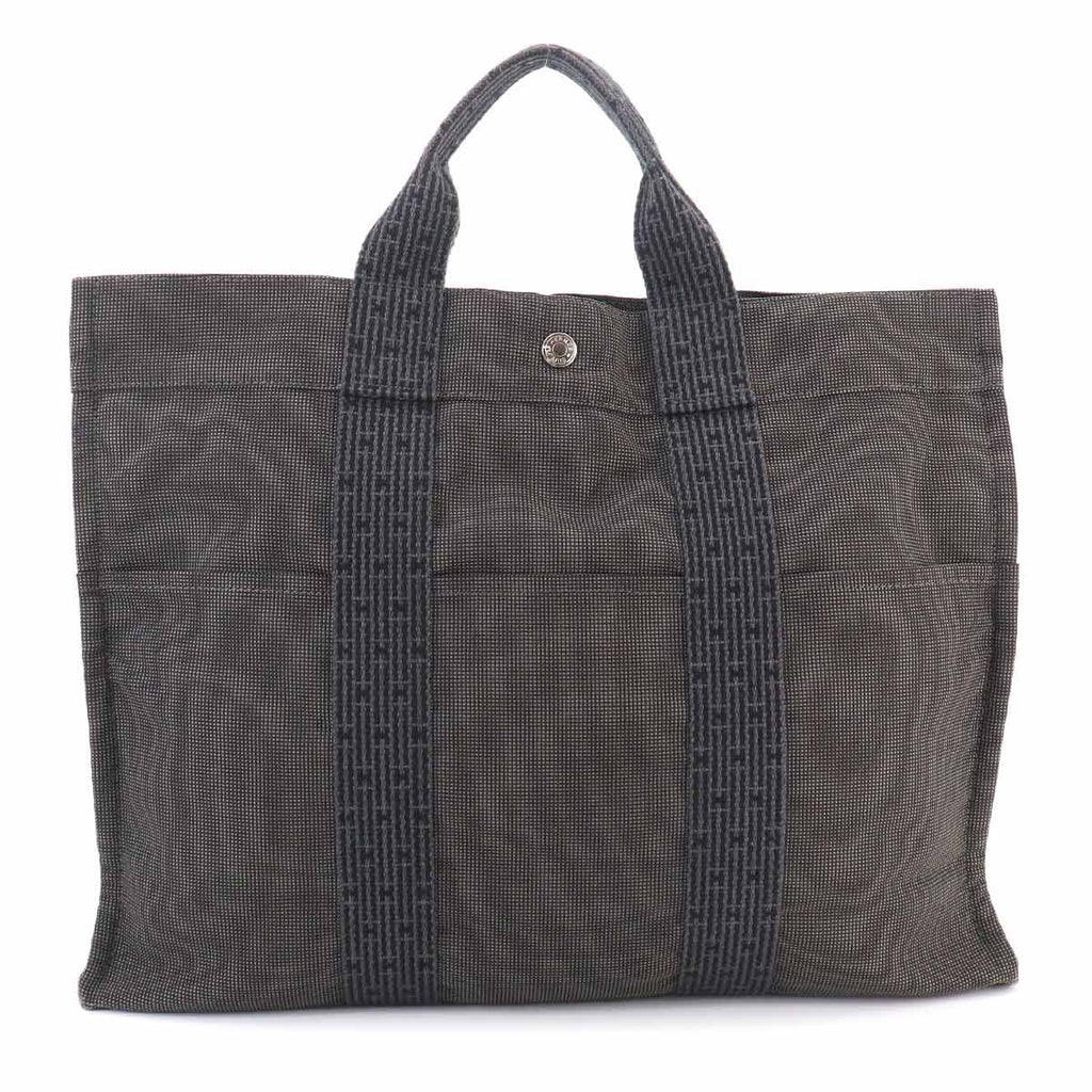 Hermes Her Line MM Tote Canvas Gray Silver Herline MM — view 2