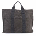 Hermes Her Line MM Tote Canvas Gray Silver Herline MM — view 2