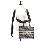 Dior Oblique Book Tote Canvas Navy — view 9