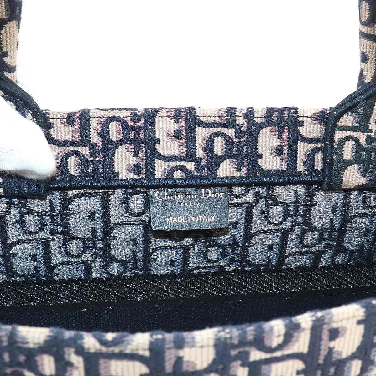 Dior Oblique Book Tote Canvas Navy — view 7