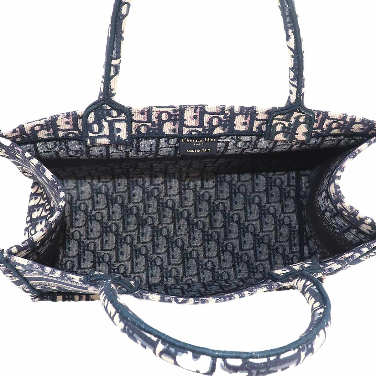 Dior Oblique Book Tote Canvas Navy — view 6