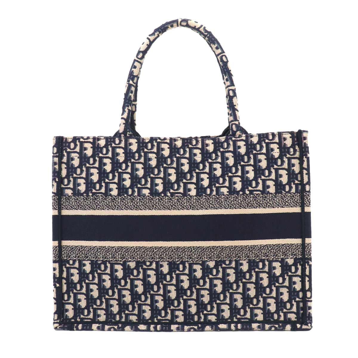 Dior Oblique Book Tote Canvas Navy — view 3