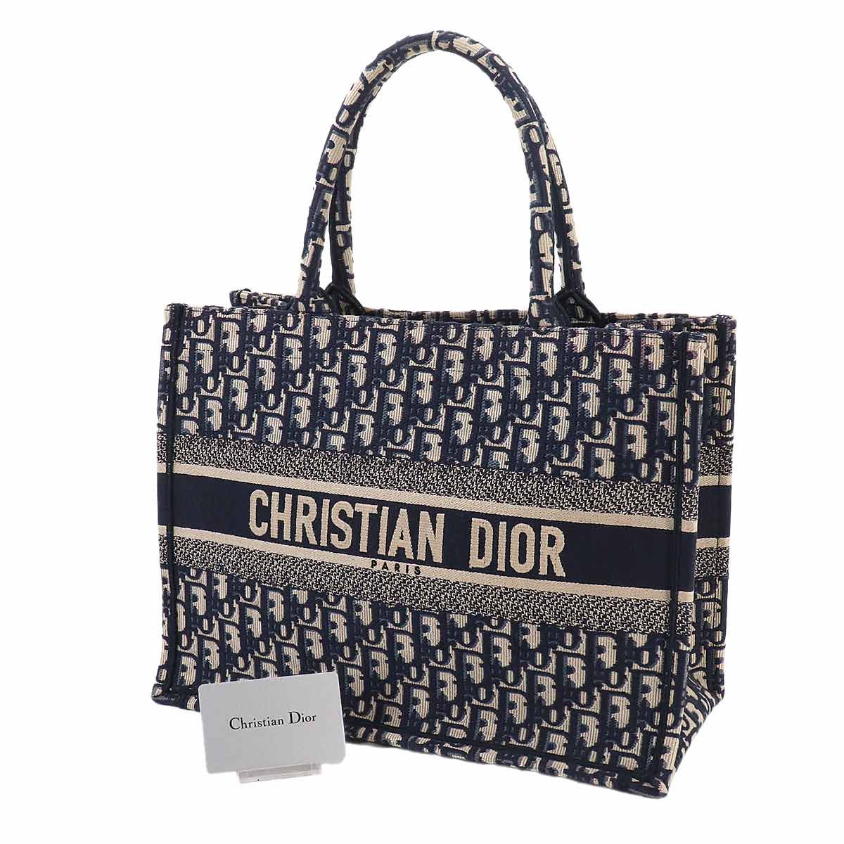 Dior Oblique Book Tote Canvas Navy — view 2