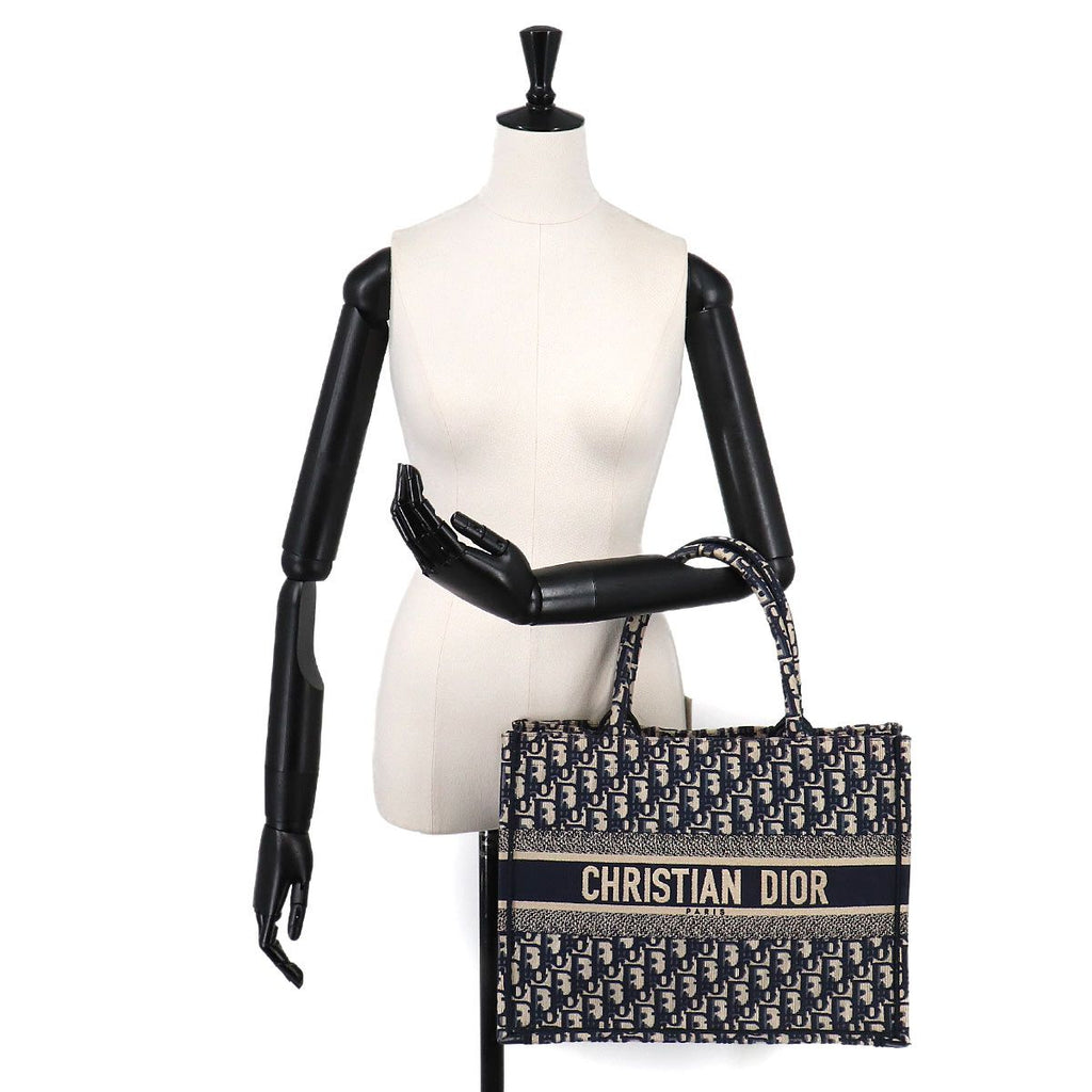 Dior Oblique Book Tote Canvas Navy — view 9