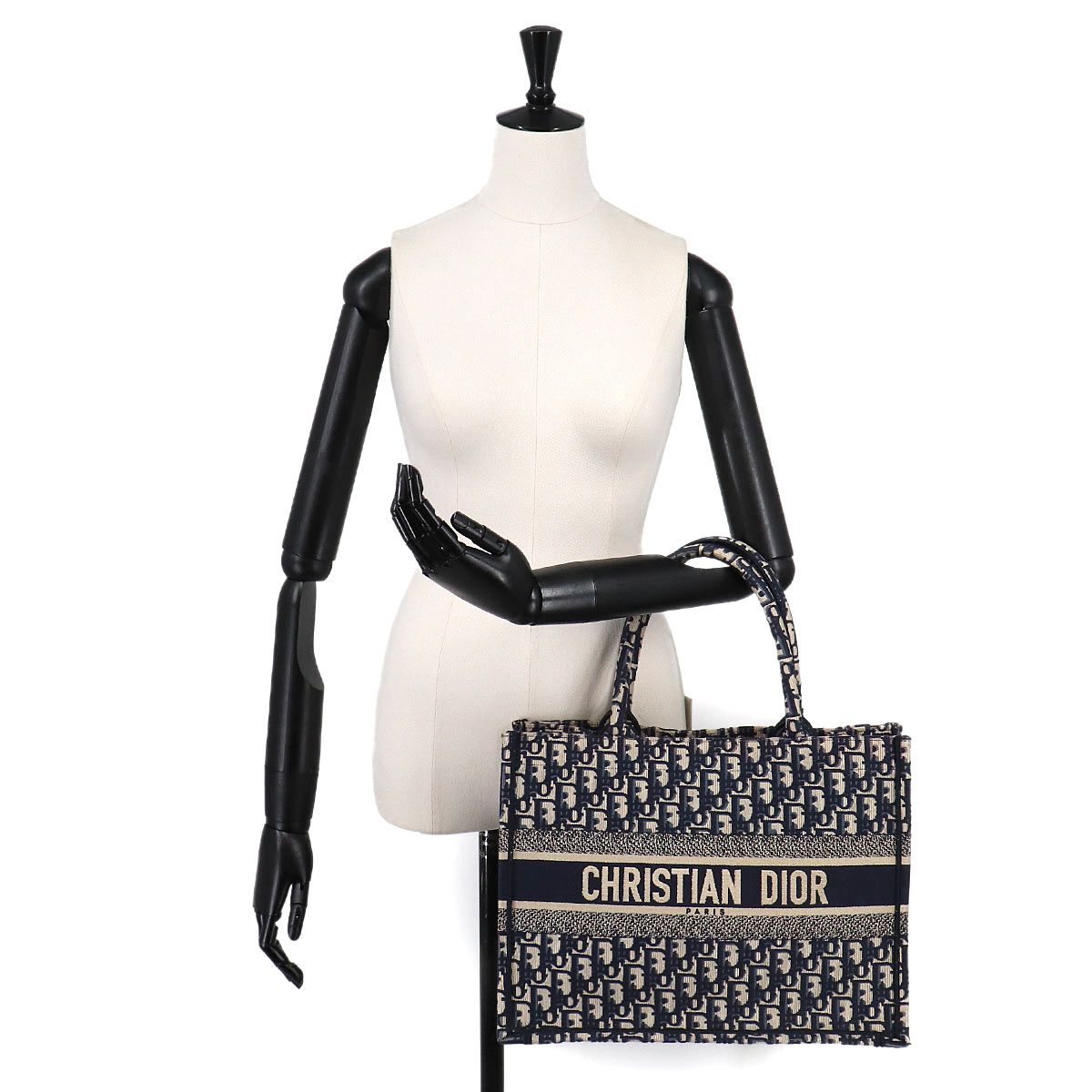 Dior Oblique Book Tote Canvas Navy — view 9