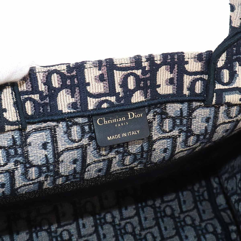 Dior Oblique Book Tote Canvas Navy — view 7
