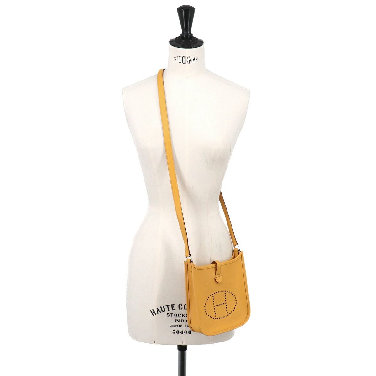 Hermes Evelyne TPM Shoulder Bag Epsom Soleil Silver — view 9