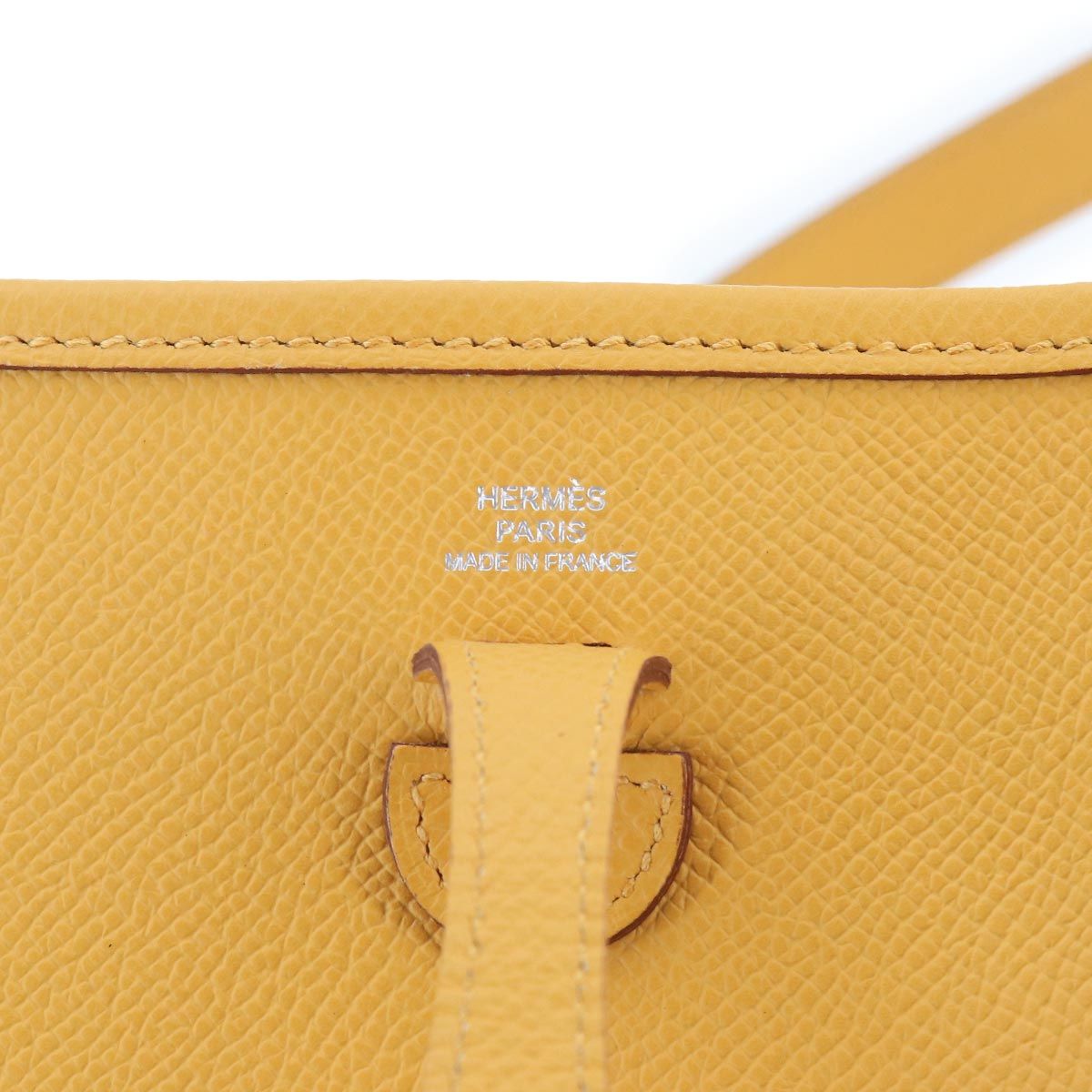 Hermes Evelyne TPM Shoulder Bag Epsom Soleil Silver — view 7