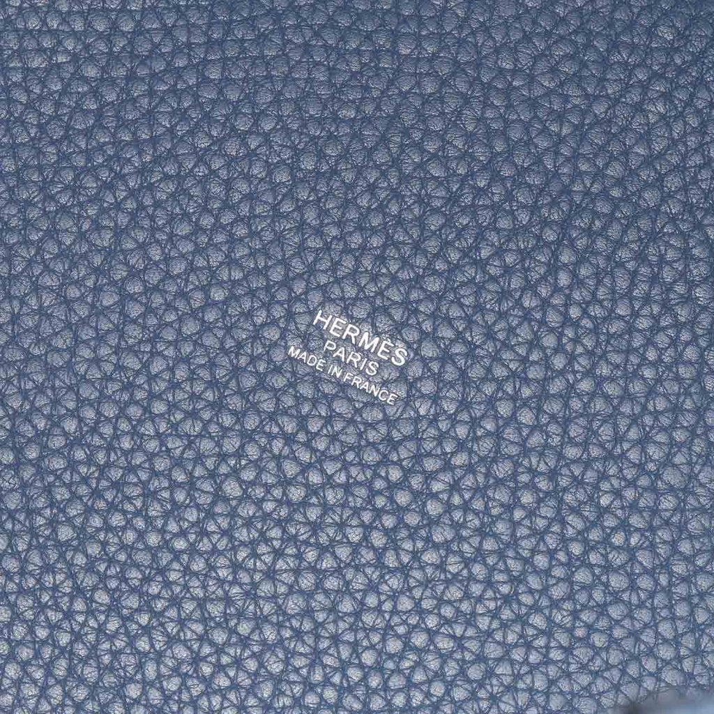 Hermes Picotin Lock MM Hand Bag Taurillon Clemence Blue Brighton Silver — view 7