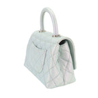 Chanel Coco Handle Xxs Quilted 2-Way Bag Caviar Leather Metallic Blue — view 3