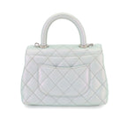 Chanel Coco Handle Xxs Quilted 2-Way Bag Caviar Leather Metallic Blue — view 2