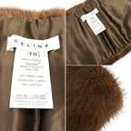 Celine Mink Scarf Tippet Brown — view 3