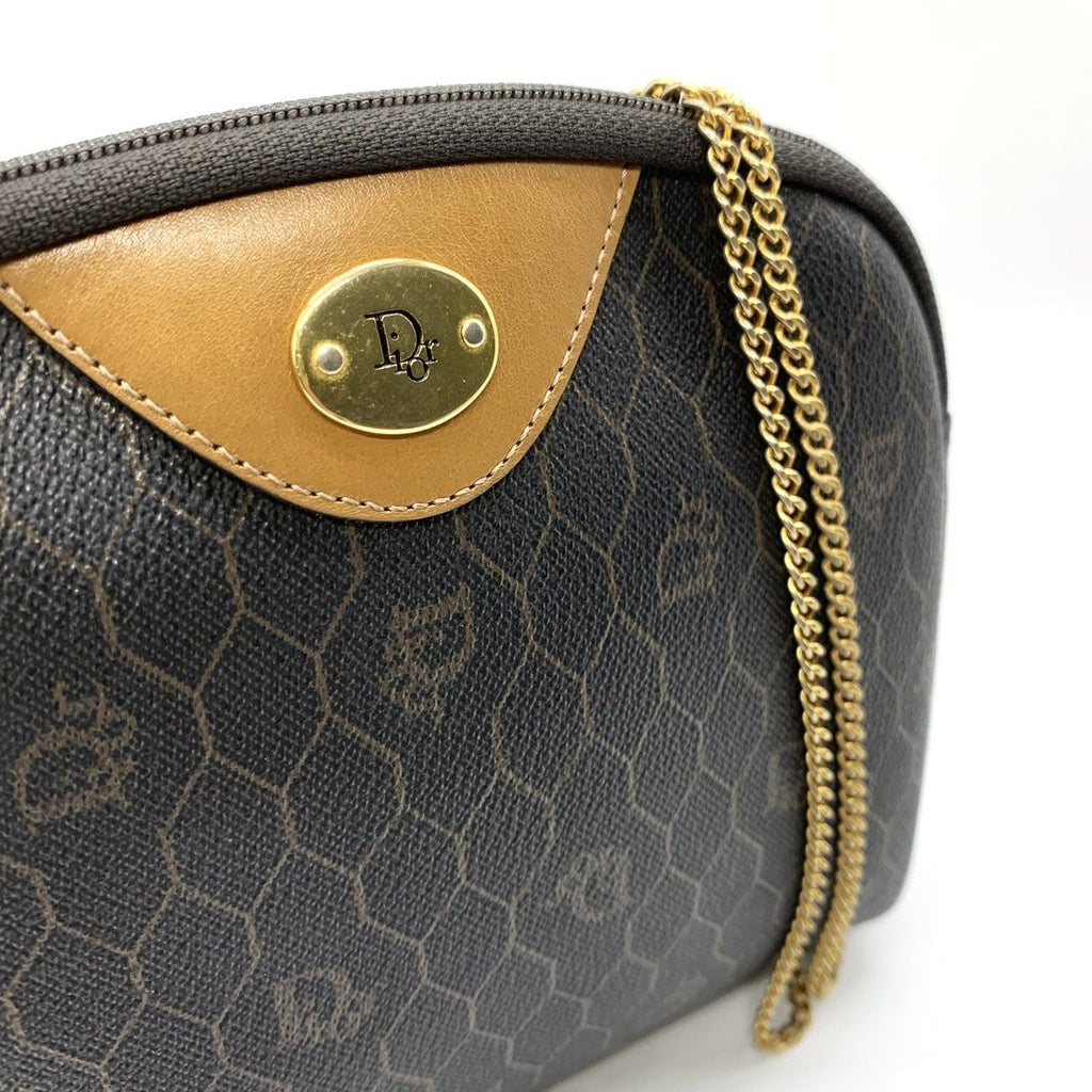 Dior Honeycomb Chain Shoulder Bag Brown — view 2